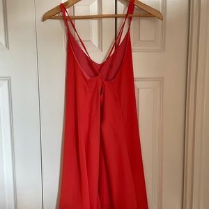 Bright coral flowy sundress
